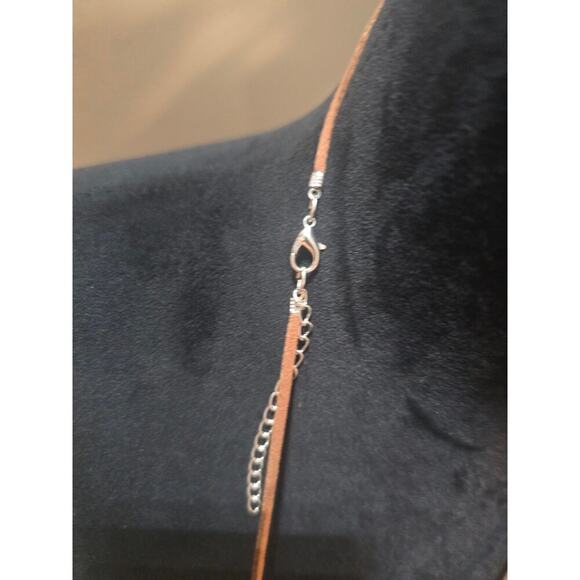 Women's Boho Turquoise Pendant Necklace With Fringe Design And Lobster Clasp - Picture 7 of 7